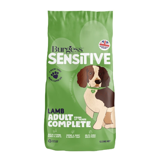 Burgess Sensitive Adult Dog Lamb Dry Food 12.5kg