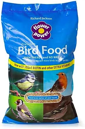 Richard Jackson Premium Bird Food, No Waste Natural High Energy Seeds & Wild Bird Feed Pellets, Flower Power Range 12.75kg