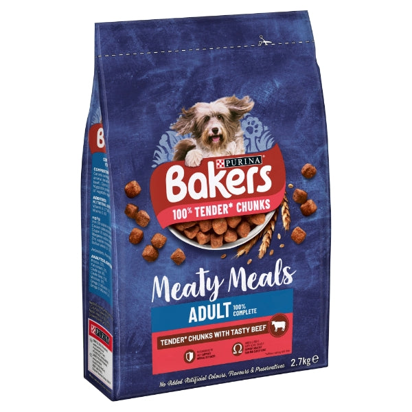 Bakers Adult Meaty Meals Tender Chunks with Tasty Beef 2.7kg