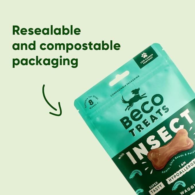 Beco Insect Dog Treats with Apple & Chia Seeds 70g