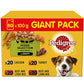 Pedigree Wet Adult Dog Food Mixed in Gravy Giant Pack 80 x 100g Pouches