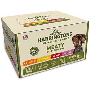 Harringtons Grain Free Meaty Selection Wet Dog Food Bumper Pack 16x400g