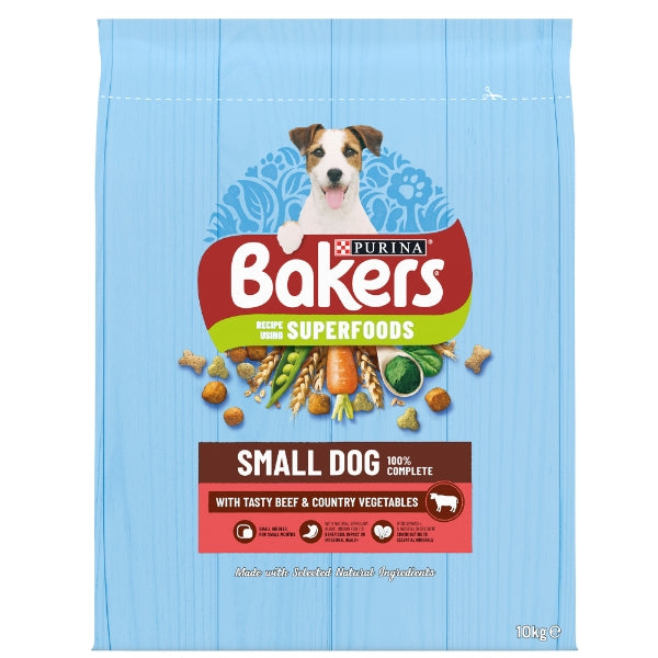 Bakers Complete Small Dog Beef & Vegetables Dry Dog Food 10kg