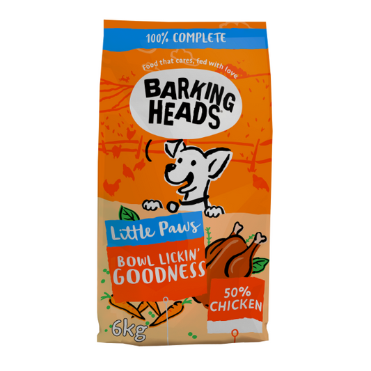 Barking Heads Little Paws Bowl Lickin' Goodness Chicken Dry Dog Food 6kg