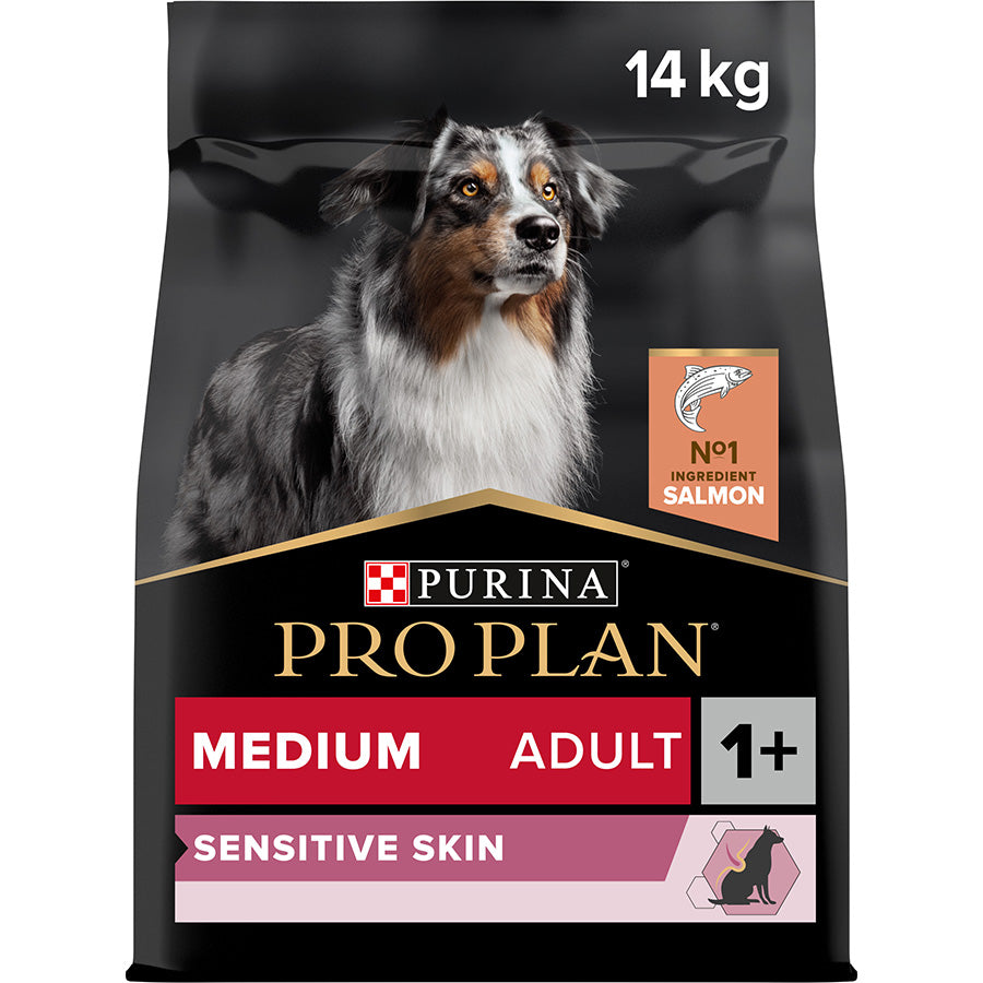 Pro Plan Sensitive Skin Medium Adult Dry Dog Food Salmon 14kg