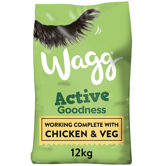 Wagg Active Goodness Dry Dog Food with Chicken & Veg 12kg