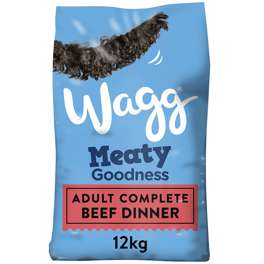 Wagg Meaty Goodness Adult Dry Dog Food Beef Dinner 12kg