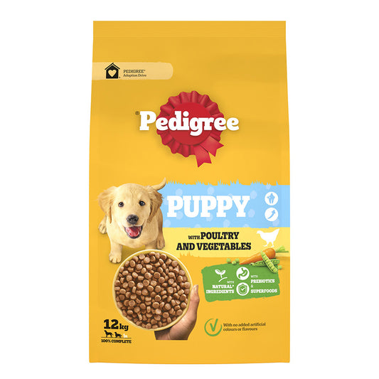 Pedigree Complete Junior/Puppy Dry Dog Food Poultry & Veg 12kg