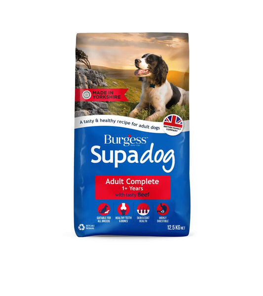 Burgess Supadog Adult Rich In Beef Dry Dog Food 12.5kg