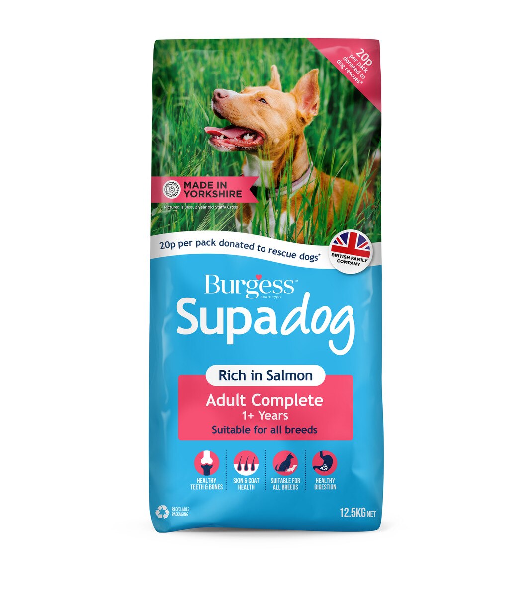 Burgess Supadog Salmon Rescue Dry Dog Food 12.5kg