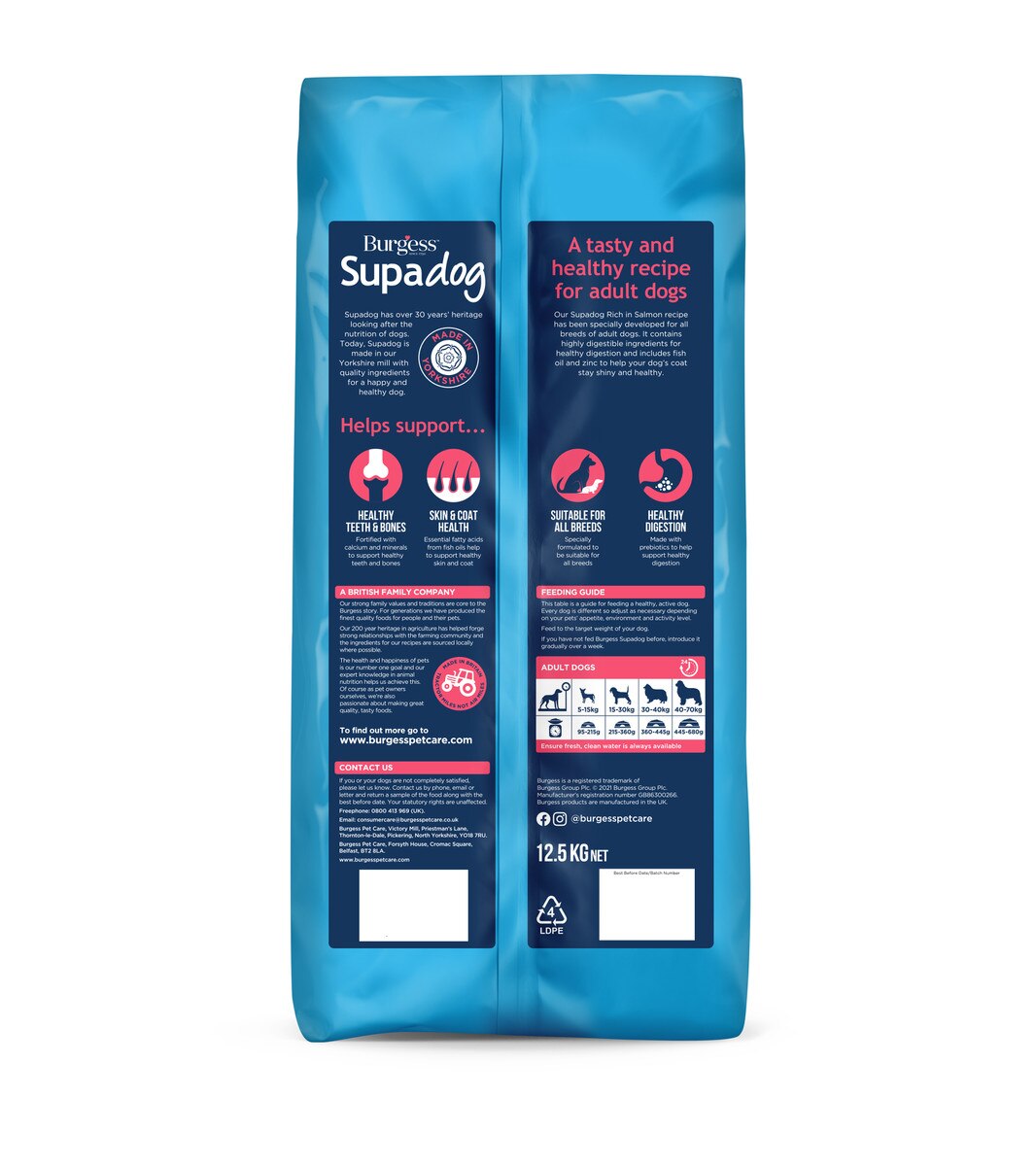 Burgess Supadog Salmon Rescue Dry Dog Food 12.5kg