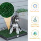 PawHut Indoor Pet Dog Toilet Mat Potty Tray Training Grass Restroom with Tray and Loo Pad