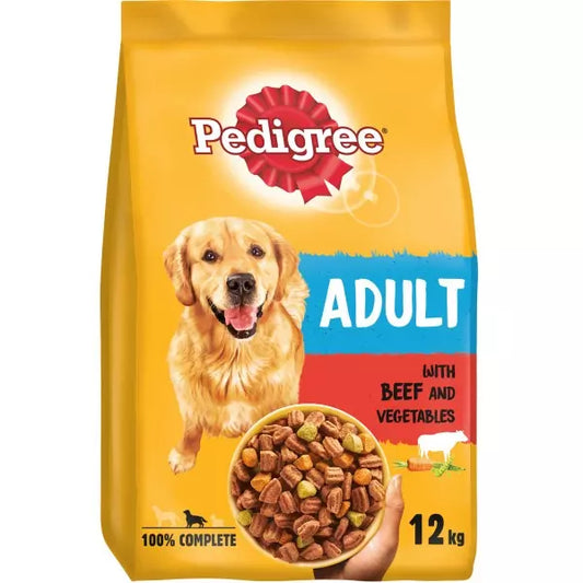 Pedigree Beef & Vegetable Complete Adult Dry Dog Food 12kg