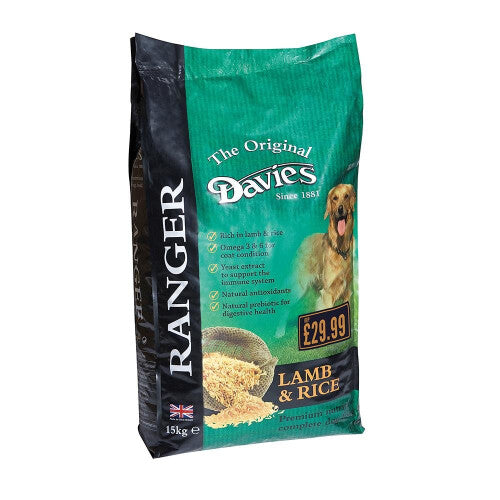 Davies Ranger Lamb & Rice Dry Dog Food 15kg