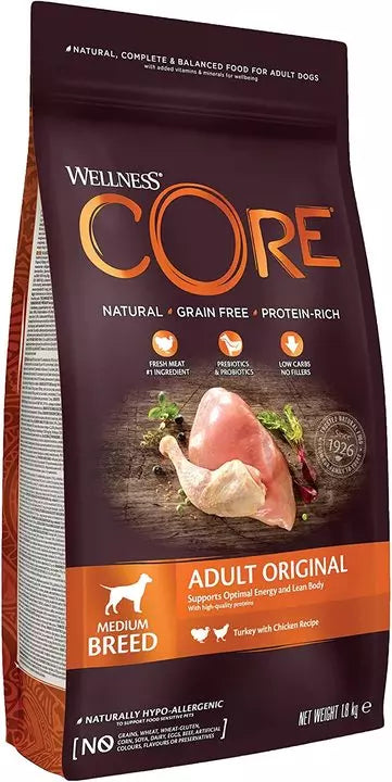 Wellness Core Complete Medium Breed Dry Adult Dog Food Turkey with Chicken