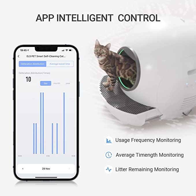 Self Cleaning Cat Litter Tray Automatic With App Functions - Pets Universe