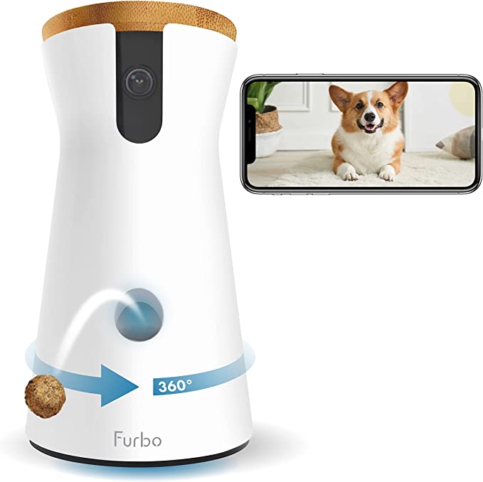 Furbo 360° Dog Camera: [New 2022] Rotating 360° View Wide-Angle Pet Camera with Treat Tossing, Colour Night Vision, 1080p HD Pan, 2-Way Audio, Barking Alerts, WiFi, Designed for Dogs - Pets Universe