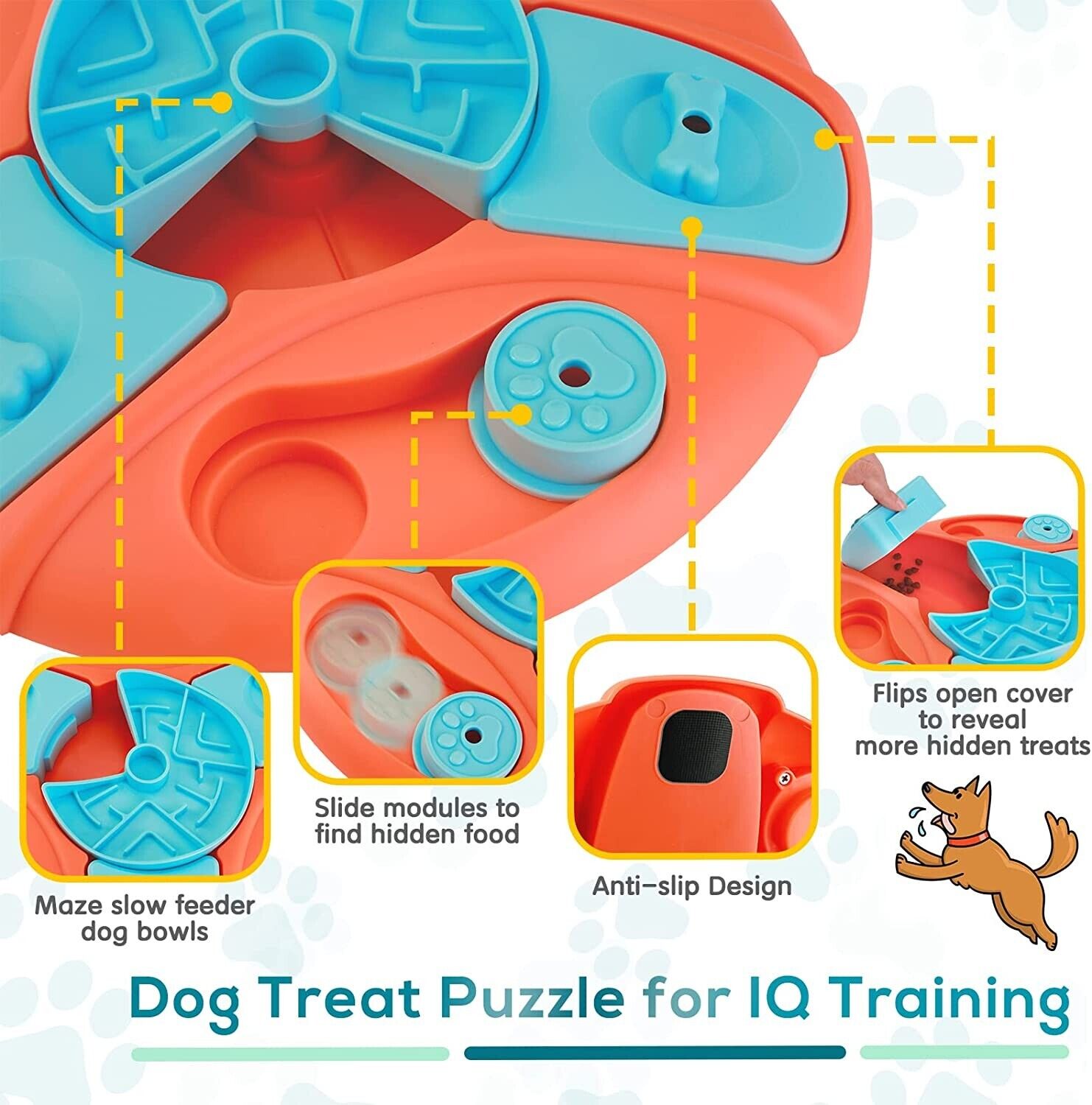 Dog puzzle Toy slow feeder bowl - Pets Universe